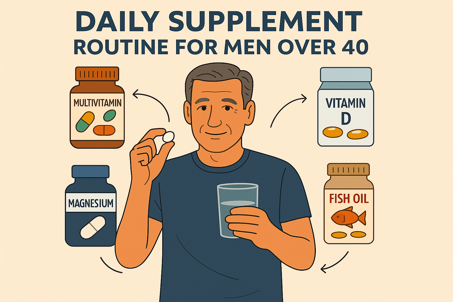 Daily Supplement Routine for Men Over 40